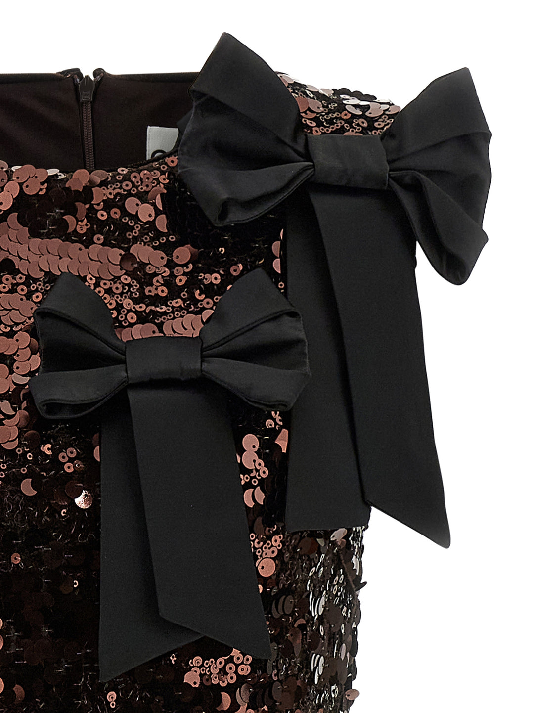 Ganni Velvet Sequins Straight Midi Abiti - Marrone | 4a21ff3b6cec5ddeb0fbd46467a8a25fb9c51c4e