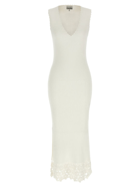 Cotton Crochet Abiti Bianco