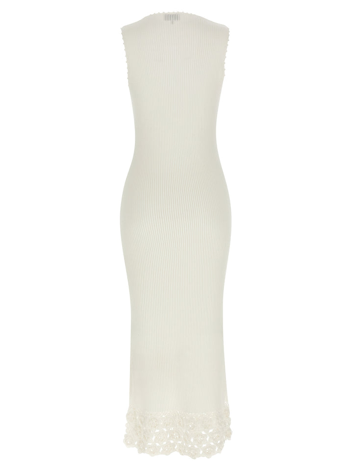 Ganni Cotton Crochet Abiti - Bianco | dc732b82eceac8e5effbac7041515814ec187030