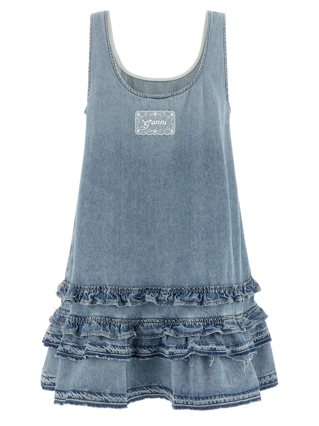 Ganni Denim Dress Abiti - Celeste | 6111d38538bd7863ddac176e7021739269fae628