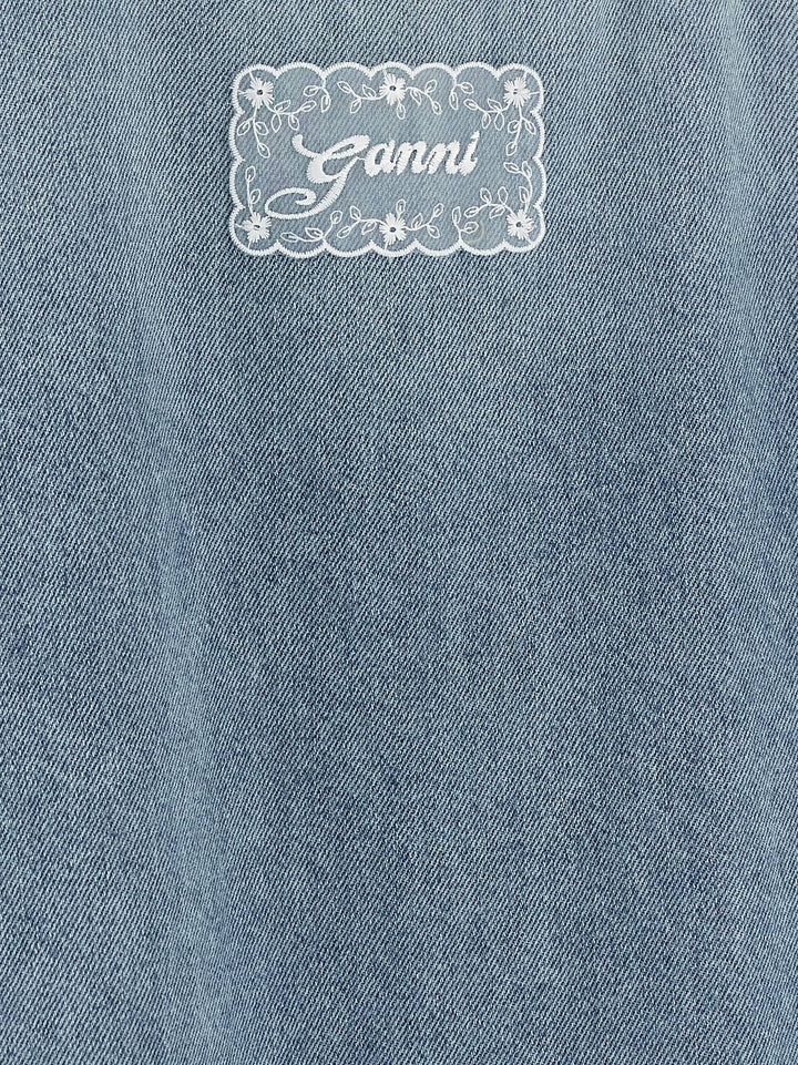 Ganni Denim Dress Abiti - Celeste | b51d71850d250a99263908f920753ffef13129fa