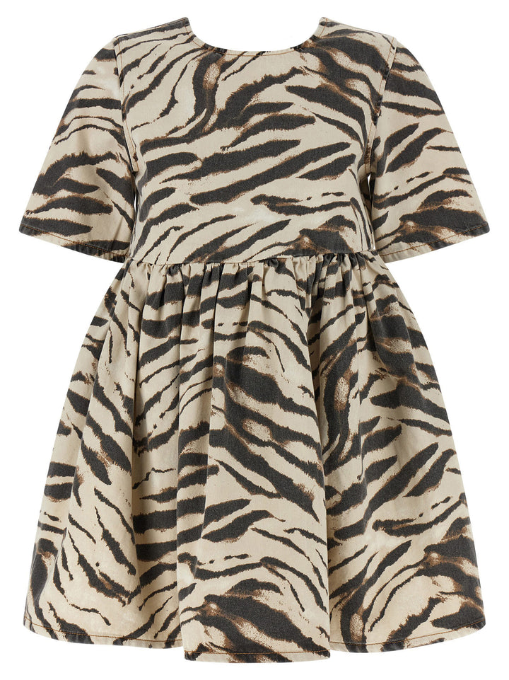 Ganni Zebra Denim Abiti - Multicolor | c8326d547336228107573c8b4c4c9b61b424f426