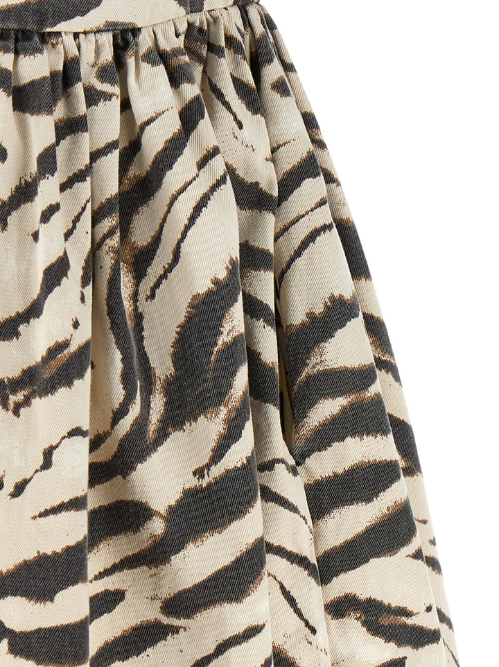 Ganni Zebra Denim Abiti - Multicolor | 96c71e565ec1987cf69abf733756b8b82647486d