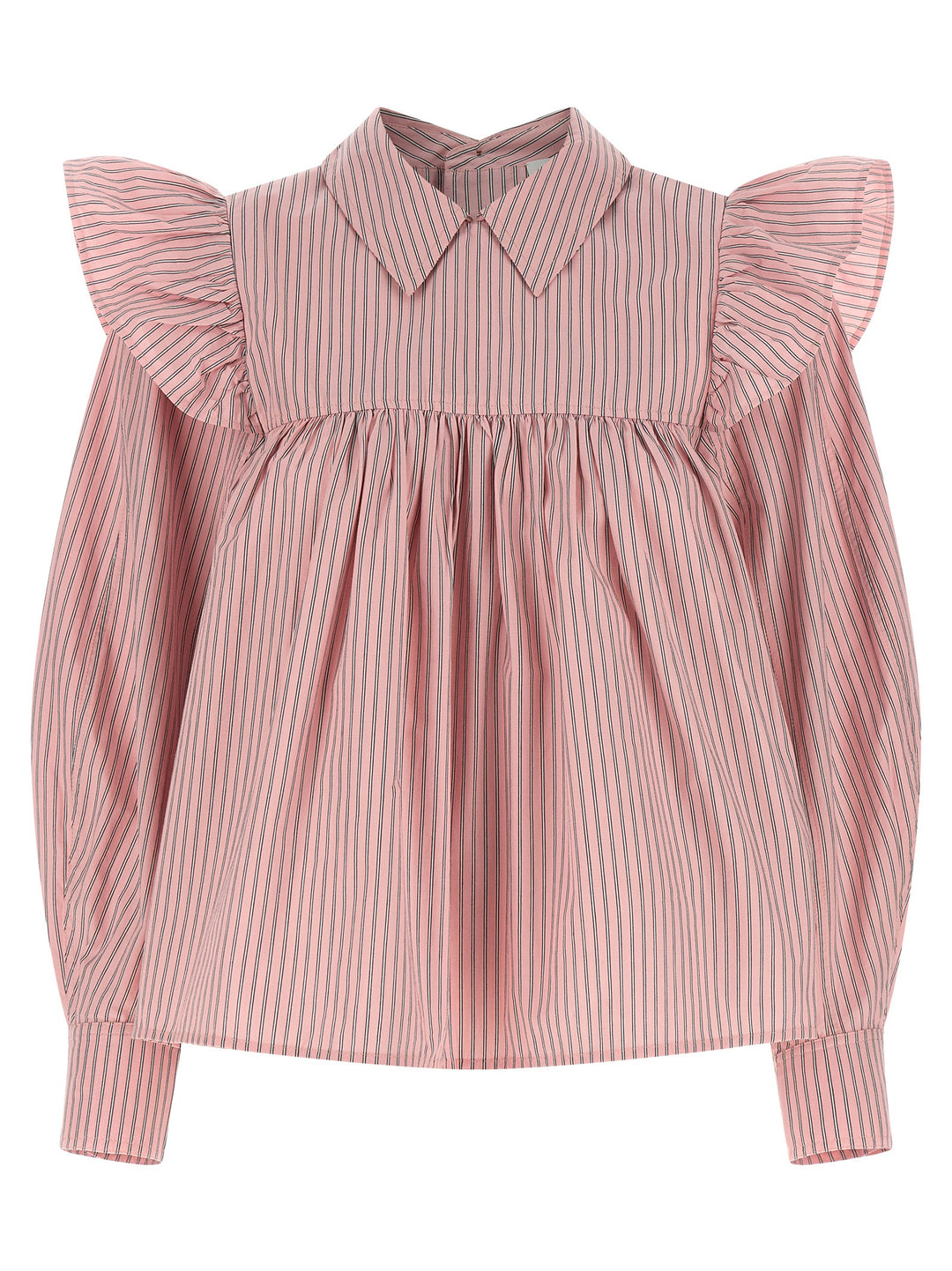 Ganni Striped Blouse Camicie - Rosa | c9313b6fc8c44ee56e204065ff893505d9157bbe