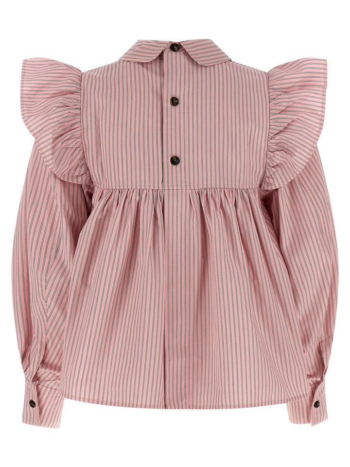Ganni Striped Blouse Camicie - Rosa | 39b590ac187097d8c9bc9d1f1178bf85d2da548a