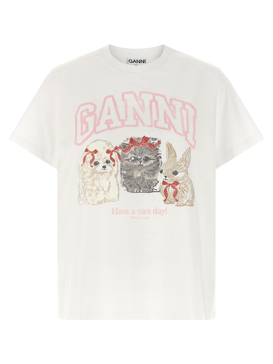 Printed T Shirt Bianco