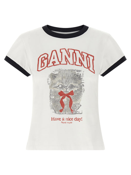 Printed T Shirt Bianco