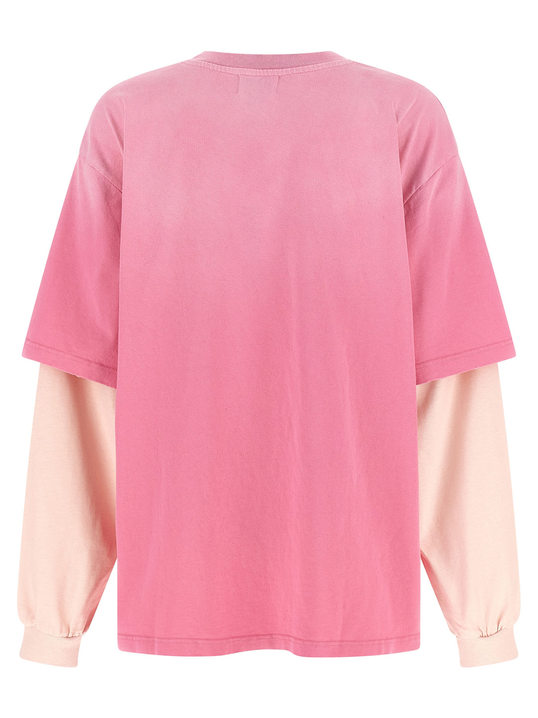 Ganni Double Layer Sleeve T shirt - Rosa | 7503446e8d3df7c74732839bbaecc1dc18ef5caa