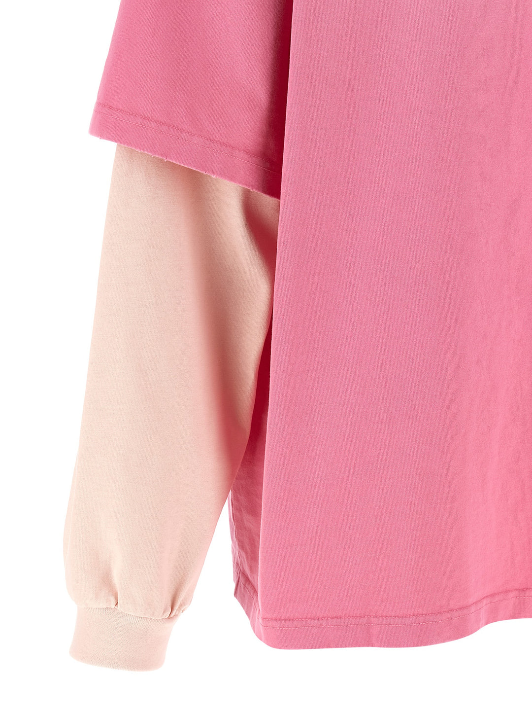 Ganni Double Layer Sleeve T shirt - Rosa | fc0a300e4c12bc17c21f1e66d8b5aac19865b59c