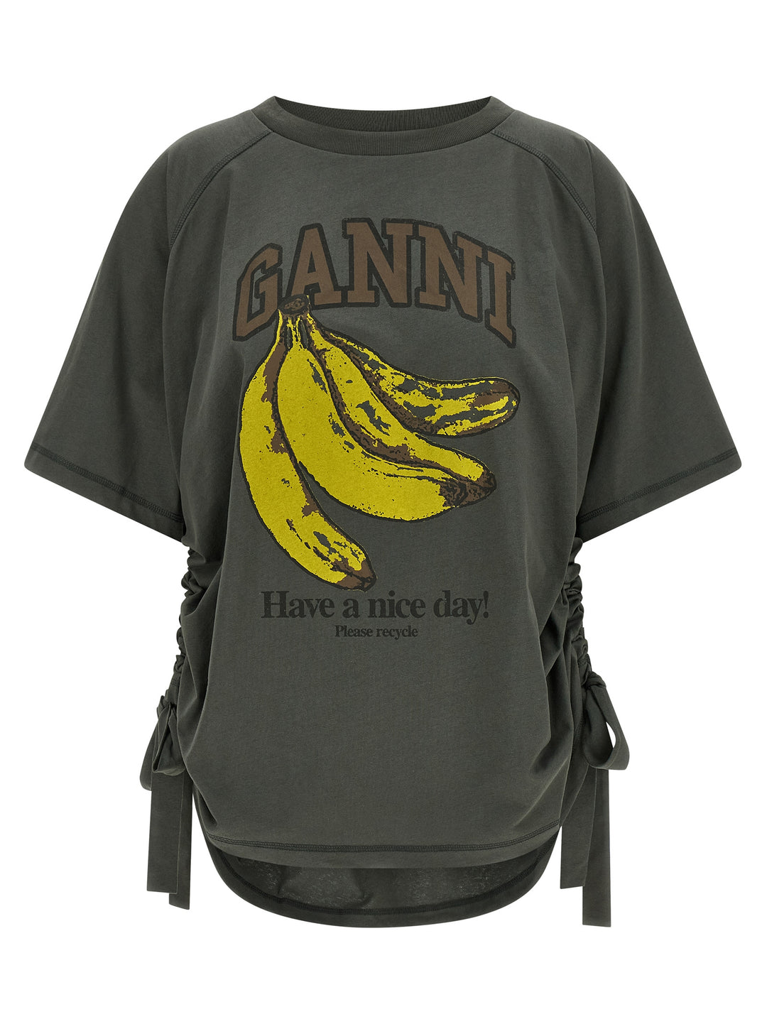 Ganni Grey Banana T shirt - Grigio | 7ec6510afccce609a1673fa5c07ac2ffc74303e0