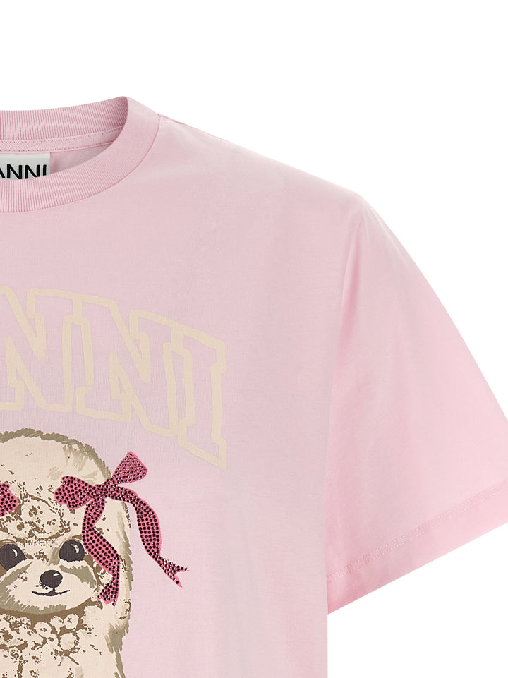 Ganni Printed T shirt - Rosa | 2d1d192f8aae074c4f57e190ae44d712d902899a