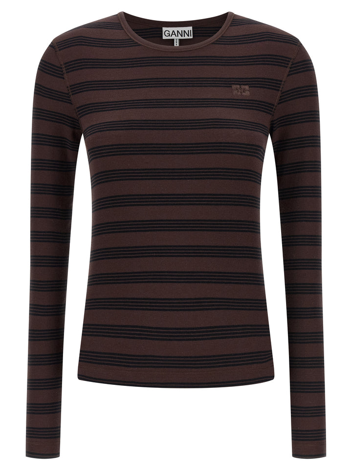 Ganni Striped Sweater T shirt - Multicolor | 43514a421c38b20e4c17e08872f44210d8780ac6