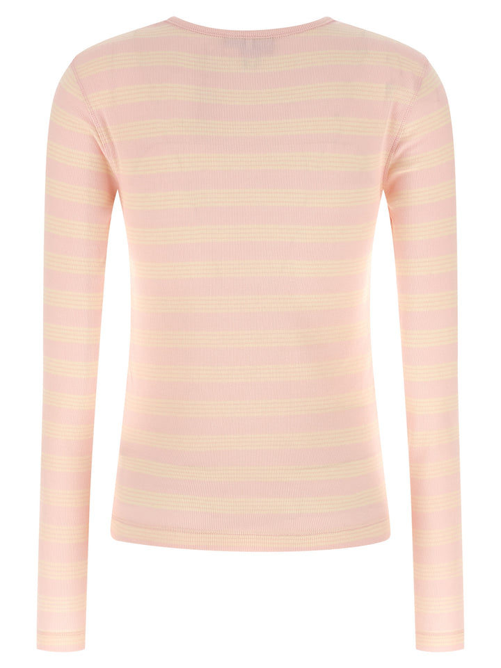 Ganni Striped Sweater T shirt - Rosa | 4d08354a96c45045b11487fc7cab63a6a75f07bf