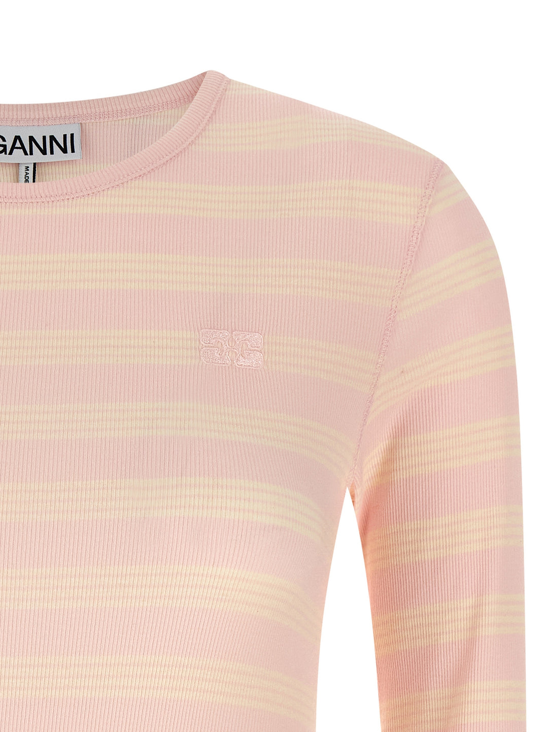 Ganni Striped Sweater T shirt - Rosa | fb047f82042194335e47338a51a29da2ef2b81c4