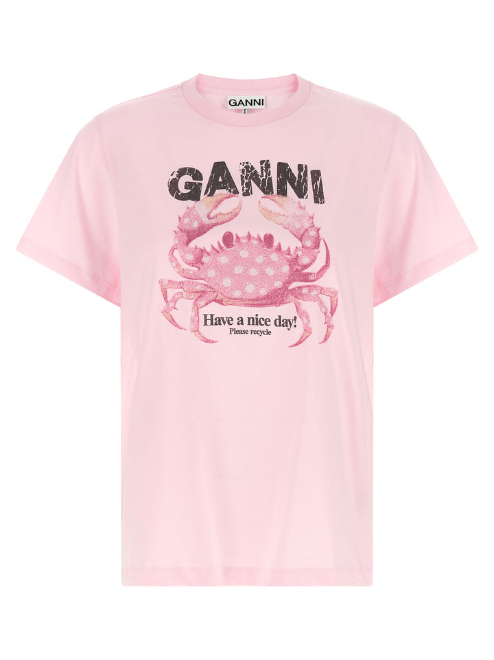 Ganni Crab T shirt - Rosa | 0e1d85d1276331c6d767983fbd597815f951cf03