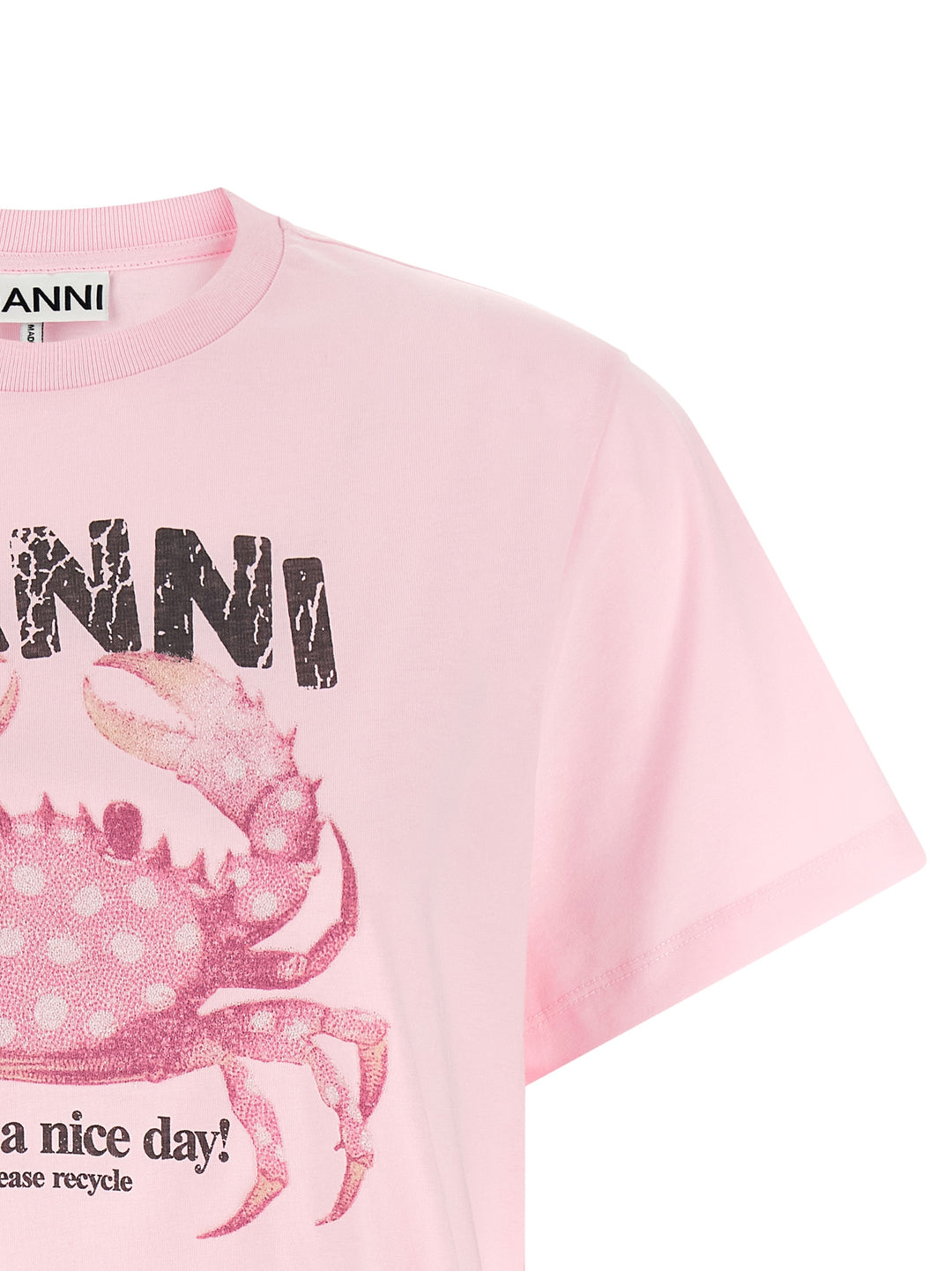 Ganni Crab T shirt - Rosa | f10ba6d74c9dad9ae8e030367a277d2d847c26bb