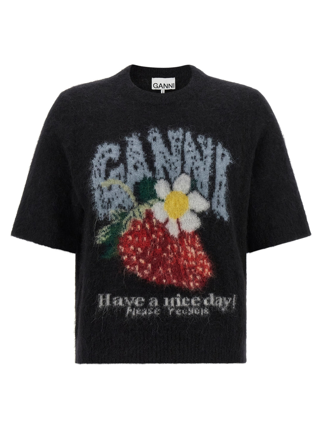Ganni Strawberry Maglioni - Nero | 789c1559b774fb9429da6b7df331f9ea304c32f6