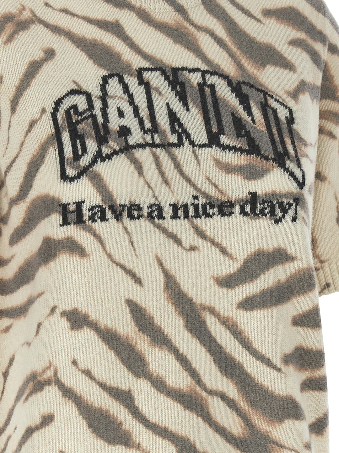 Ganni Logo Intarsia Sweater Maglioni - Multicolor | c48c6a456aa6e91c75b1768a51a2b92943fea715