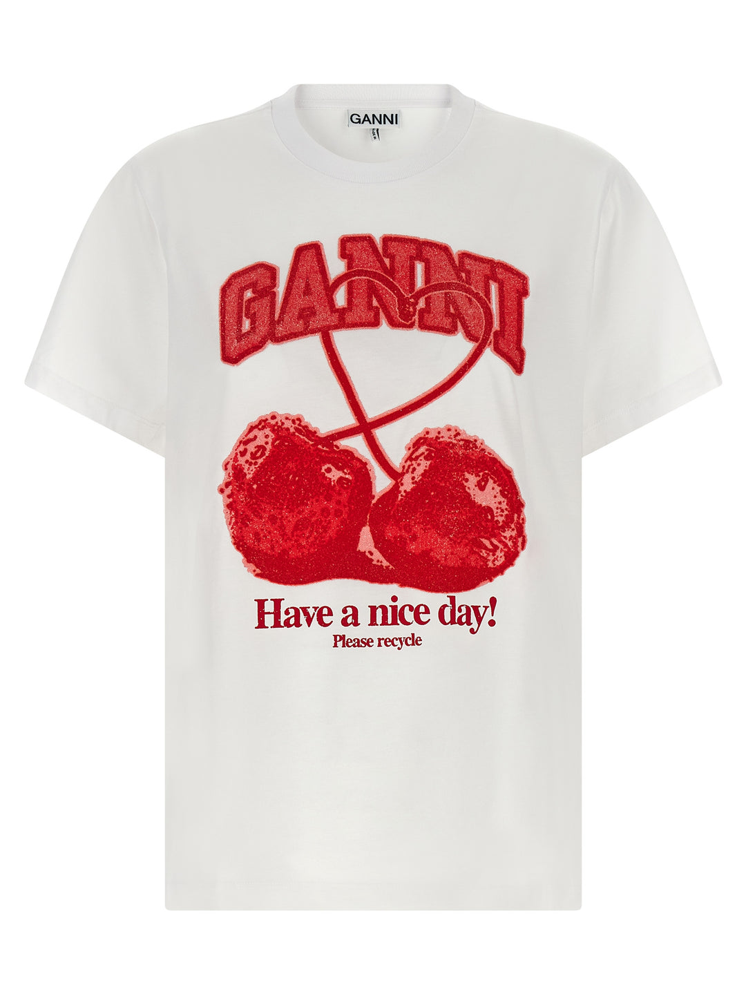 Ganni Cherry T shirt - Rosso | 31ef786b5d924806ecdff153200f9e747709c6eb