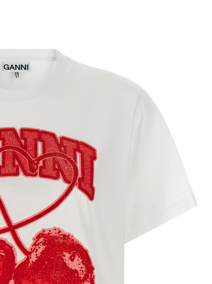 Ganni Cherry T shirt - Rosso | fcbdda2c930d22f4ea573e2408287b9111a6bf79