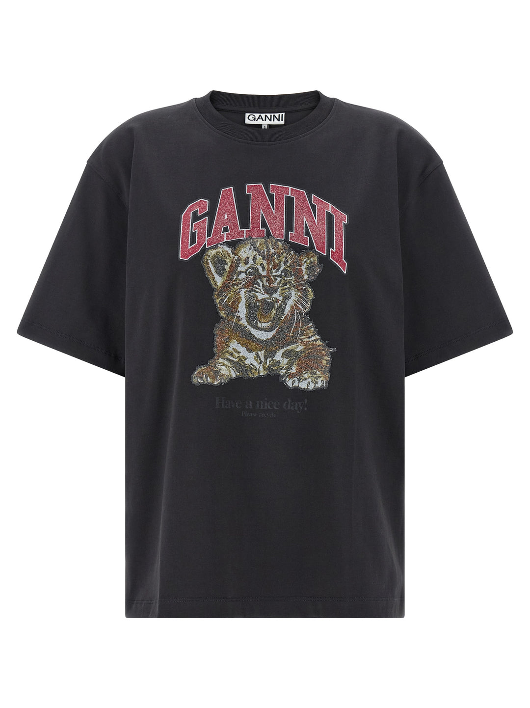 Ganni Tiger T shirt - Nero | 7d4919f02e459ac80234ff418a7973257dfa6c1a