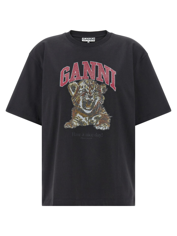 Ganni Tiger T shirt - Nero | 7d4919f02e459ac80234ff418a7973257dfa6c1a