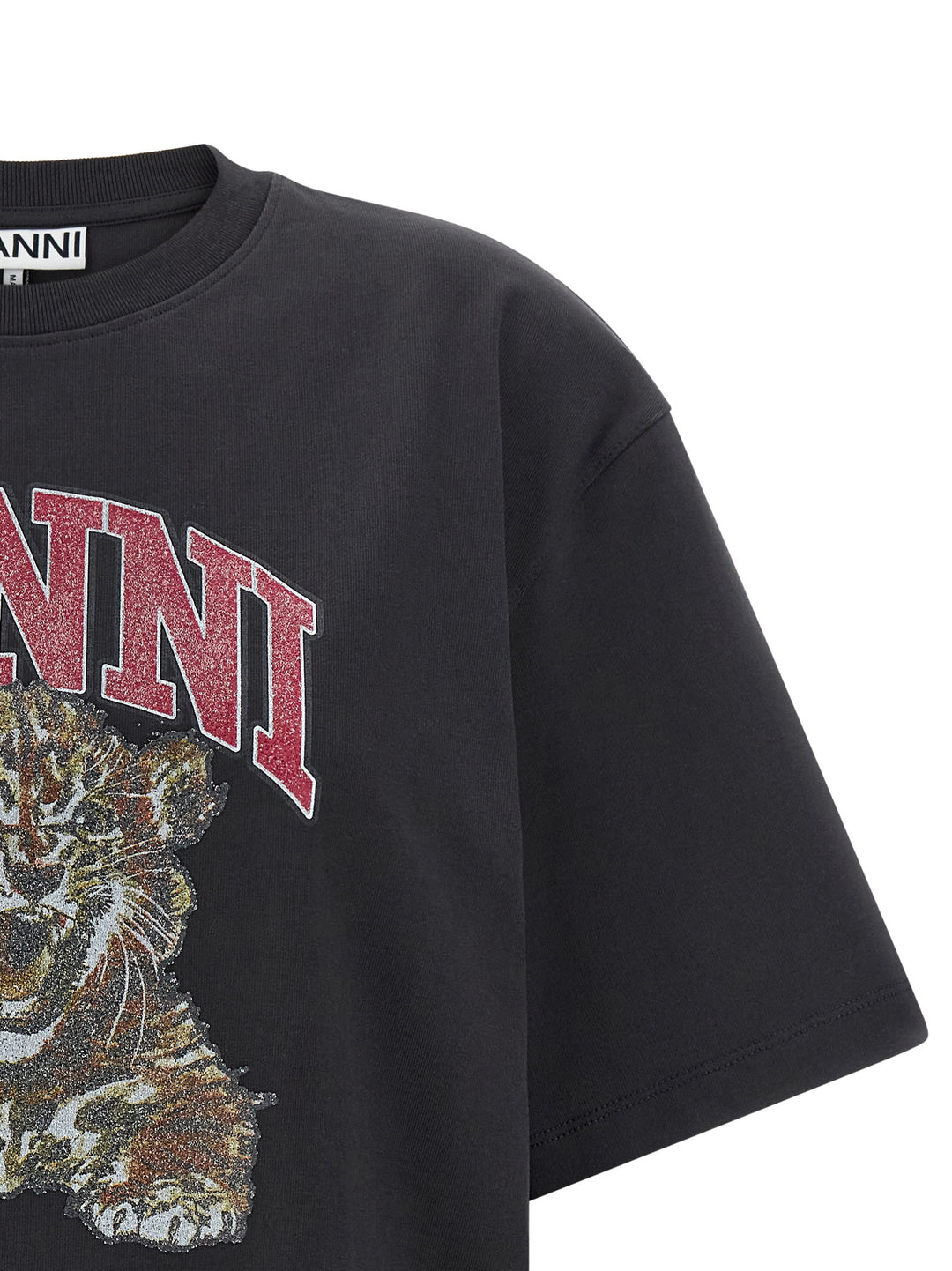 Ganni Tiger T shirt - Nero | e60846eeae652f25f343c62b727a4625c01000a0