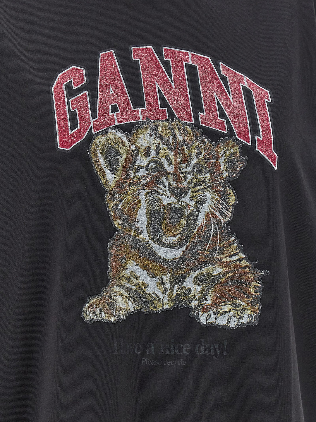 Ganni Tiger T shirt - Nero | b5850034c8d1345e2da4be837d82d81db5145b08