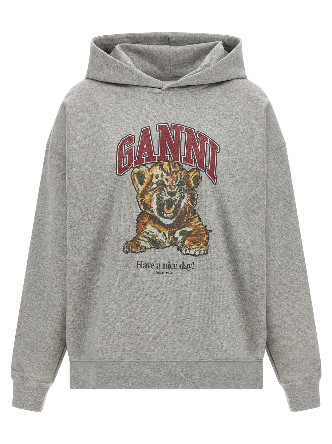 Ganni Grey Tiger Felpe - Grigio | 8f462d9a9b3a83ea95aeef0ca93cf2f768e6da4b