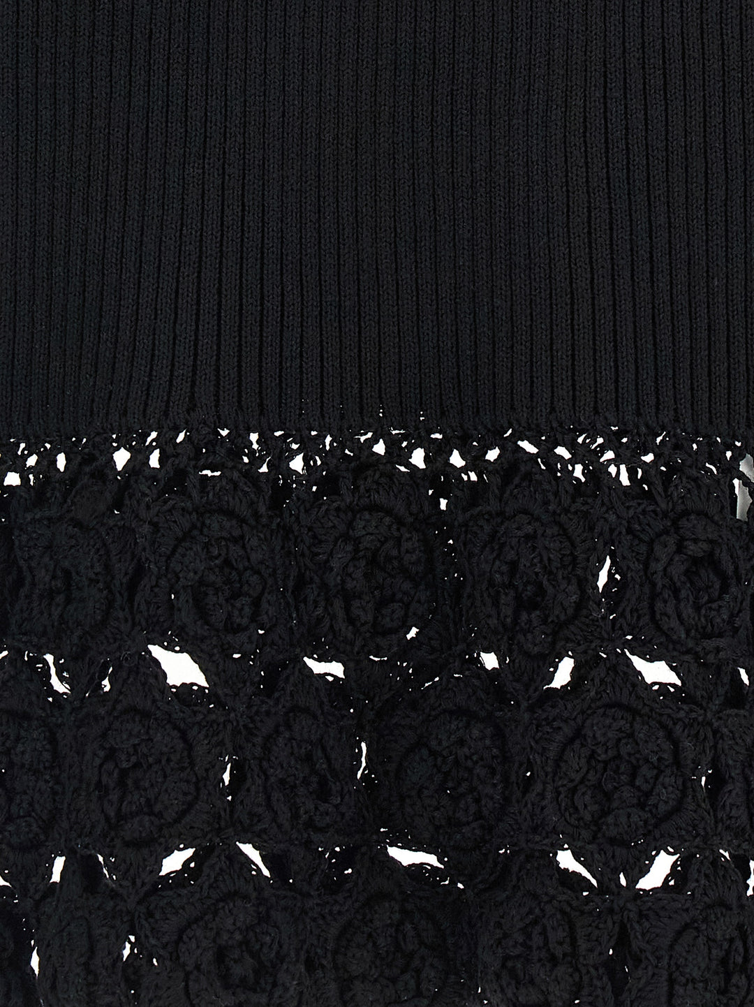 Ganni Cotton Crochet Gilet - Nero | f7b11fa4c72ae199e78b907cbe4e24f02e536fb2