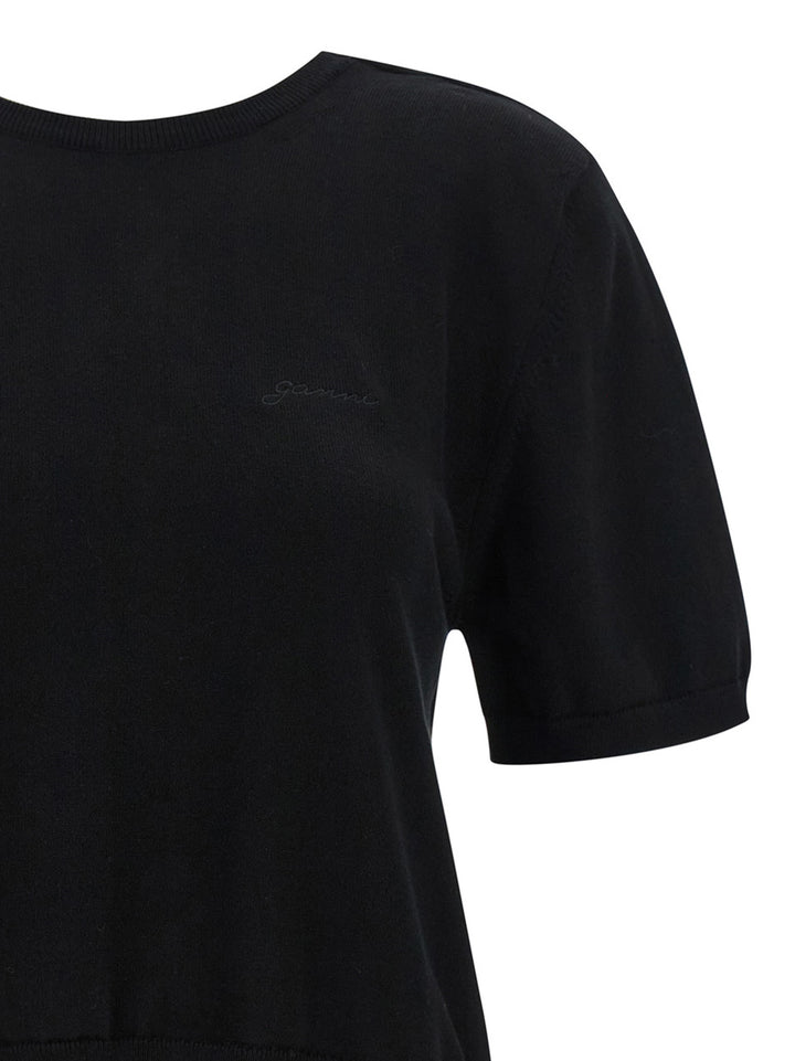 Ganni Bare Back Sweater Maglioni - Nero | 9a8ca3a6006ada71bc269ece9e087eee971a437e