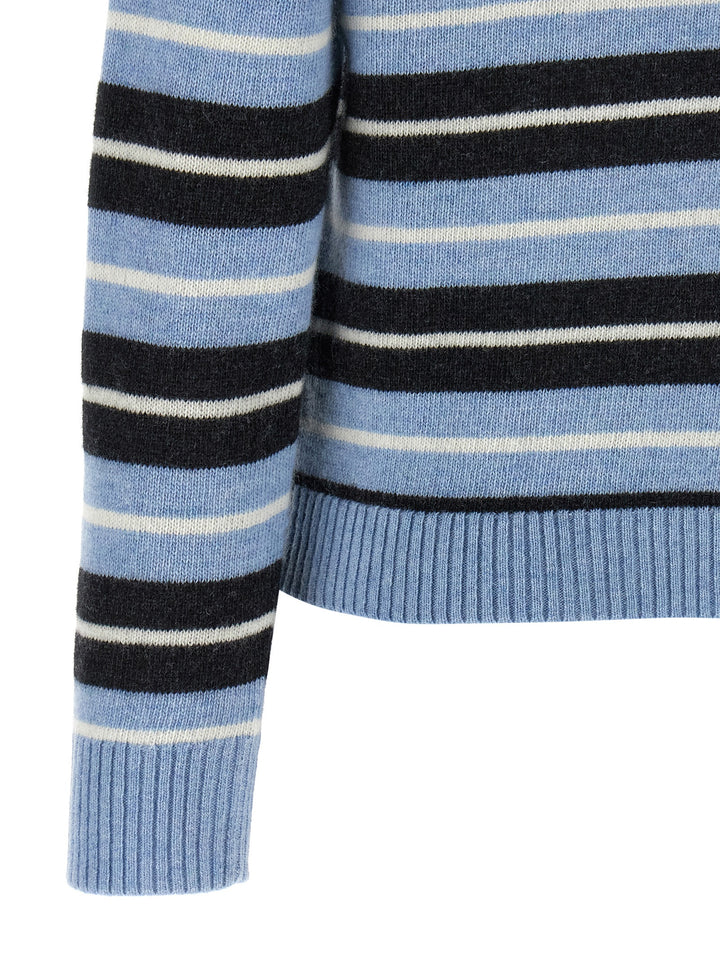 Ganni Graphic Wool Maglioni - Celeste | 4cb8bc38a537b01f96009395f3d870aff7db40d2