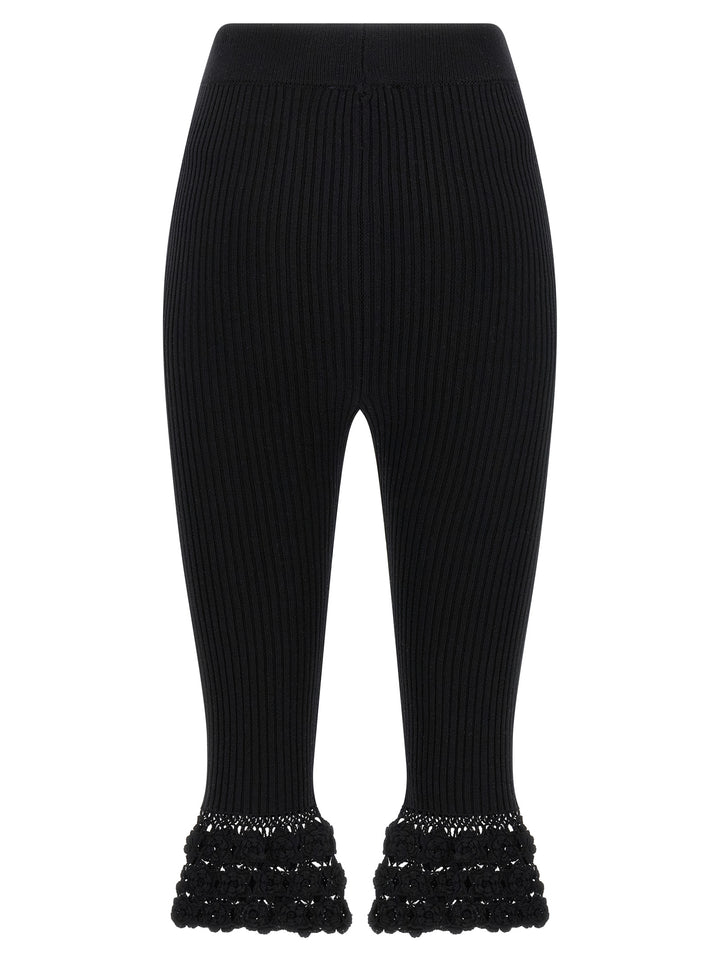 Ganni Cotton Crochet Pantaloni - Nero | d3241292b58891291d14a9f20d3cf53d26e3a12d