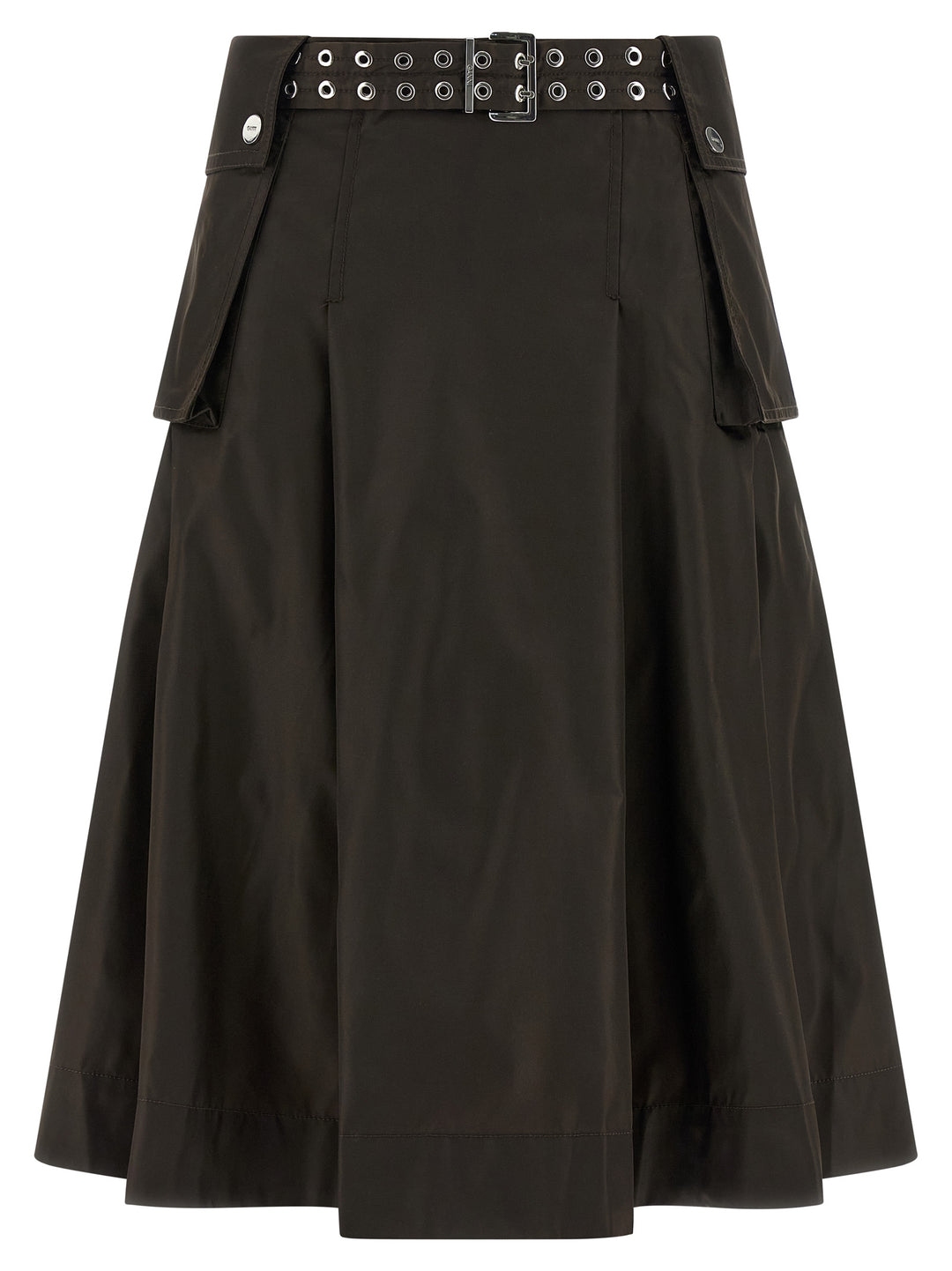 Ganni Duchesse Nylon Pleated Gonne - Marrone | 54af2f52cfbdf19864f66b84dc7804f1c6d445f7