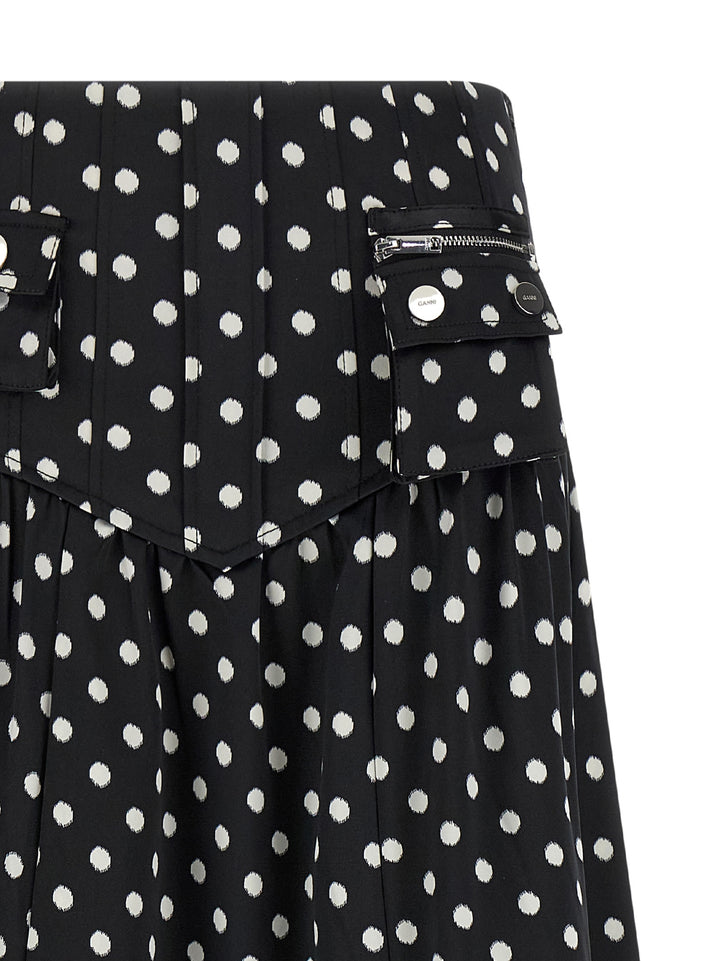 Ganni Polka Dots Gonne - Nero | 65a3a803c1d2eb7bc6b5f1d9f9a97e2838b8c98e