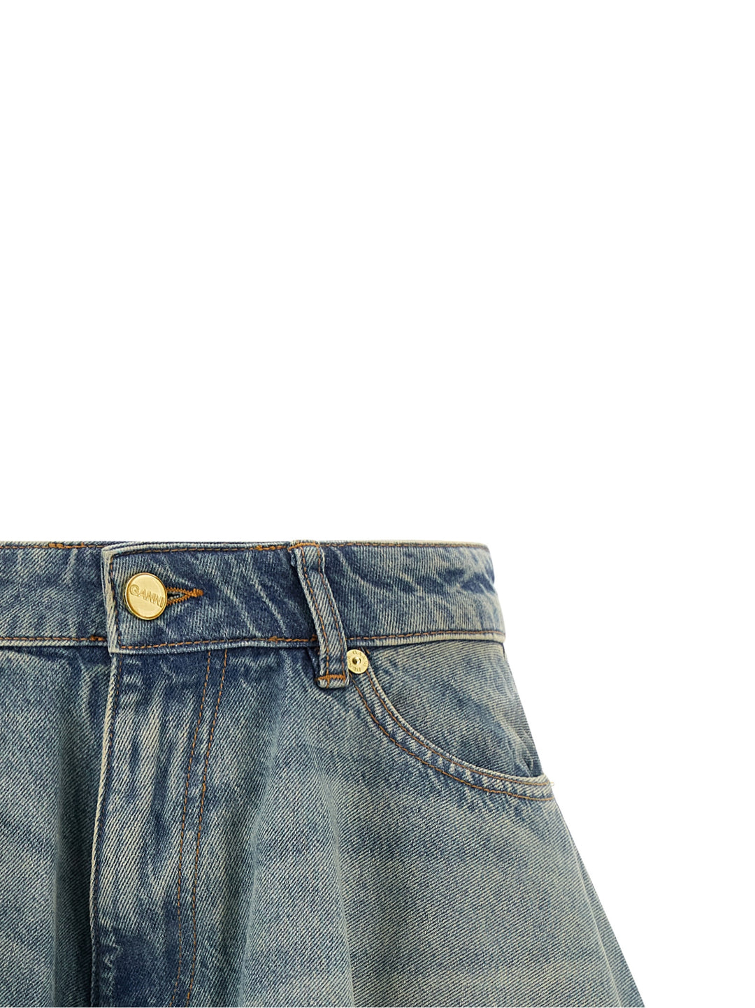 Ganni Tint Rigid Denim Gonne - Blu | 08be93e1a66d67d9a64d02ce7a08c882db2ef1c6