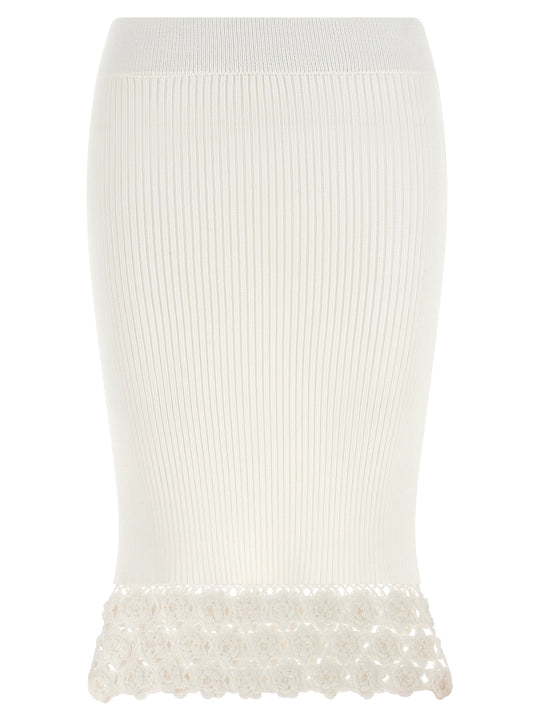 Cotton Crochet Gonne Bianco