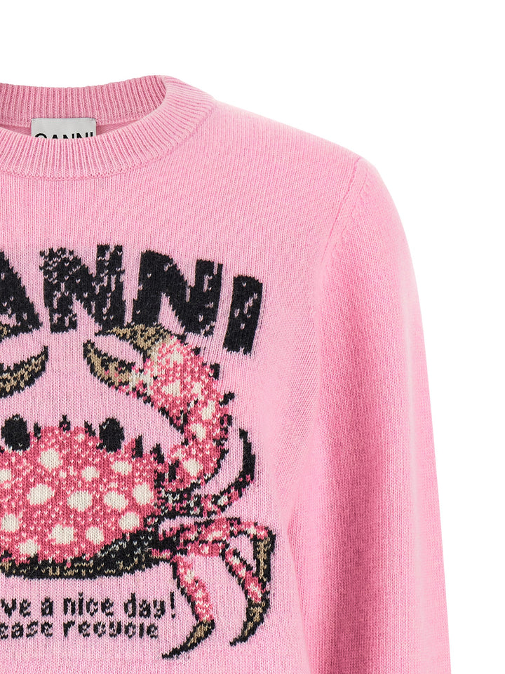 Ganni Crab Maglioni - Rosa | 67bb8748d53b49bf5b4a8029a729f8005b2d6aab