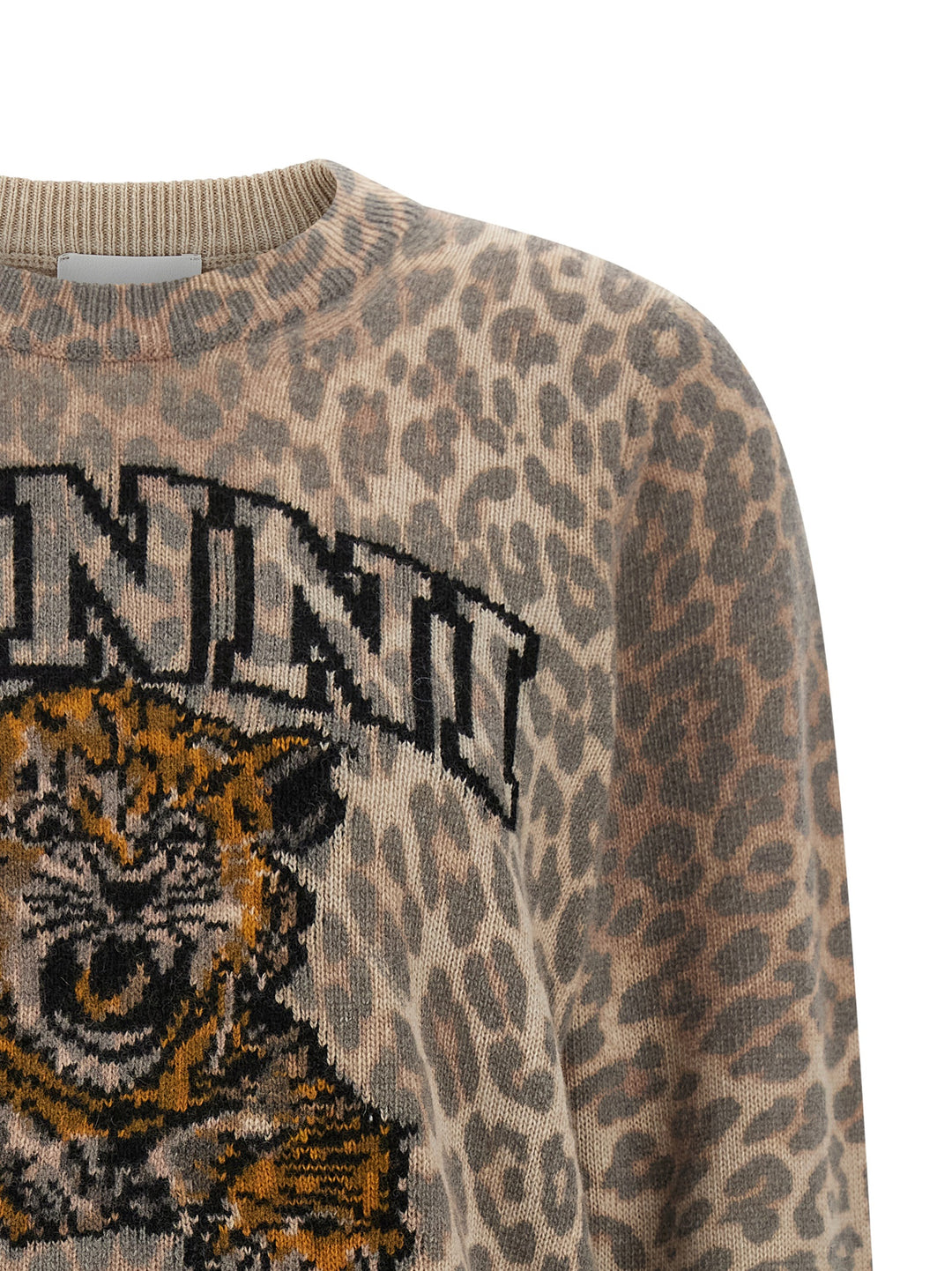 Ganni Tiger Felpe - Beige | 28b35df88841dab6b4655d4dea2078f1901516f8