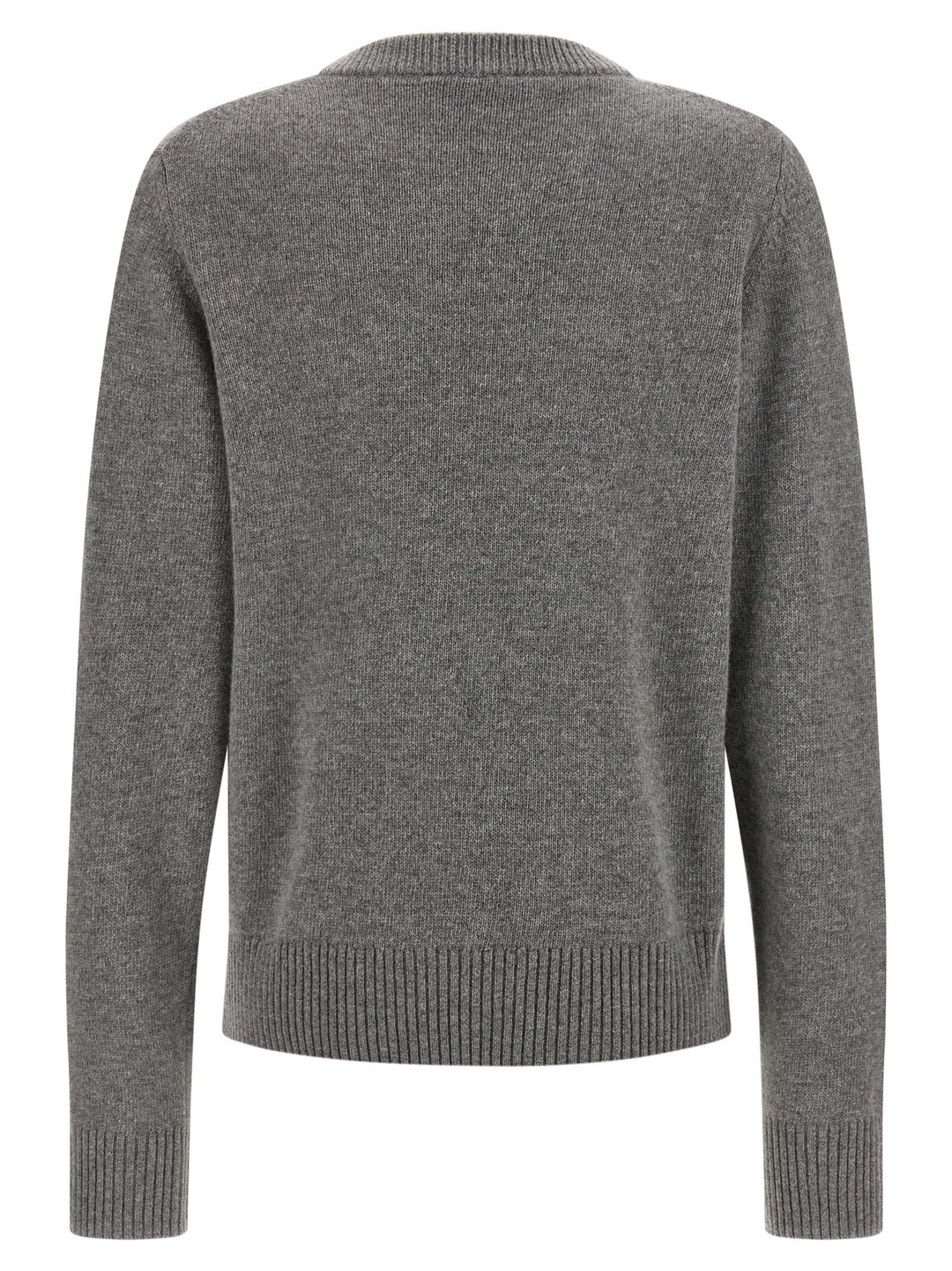 Ganni Sweater With Front Intarsia Felpe - Grigio | b93dad1b566d6c50aa7c6a14e1bf63df614c6c03