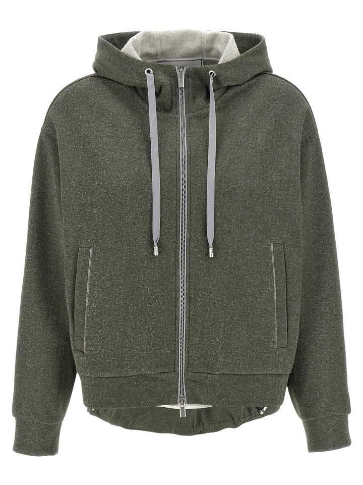 Peserico Lurex Hoodie Felpe - Verde | d89599781be2b2dc3bada32c3d15cfcb4586d1dd