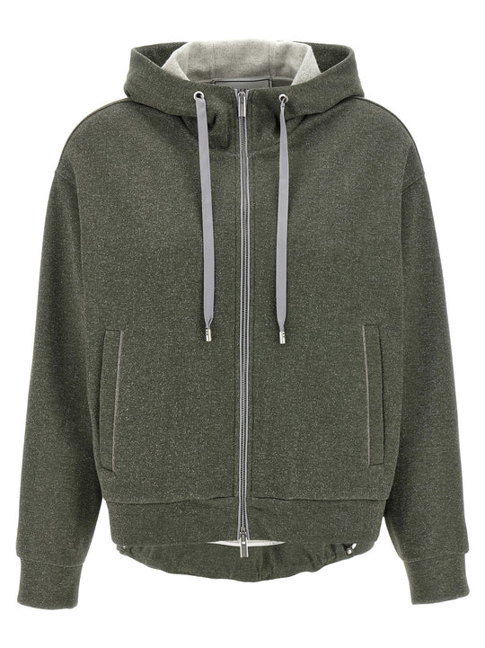 Lurex Hoodie Felpe Verde