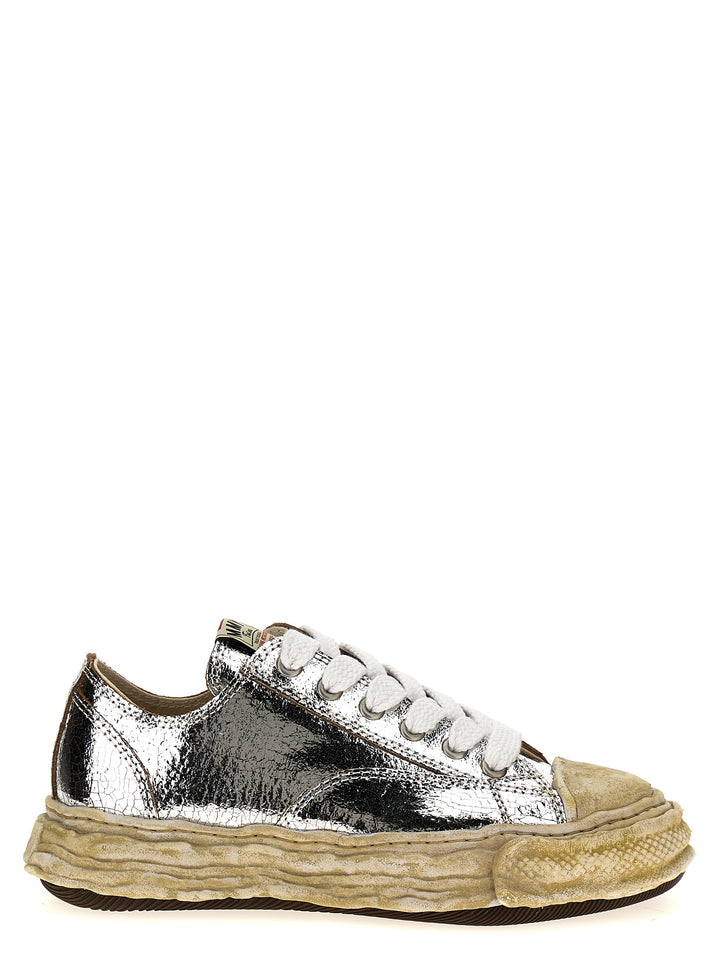Oversize Low Top Sneakers Silver