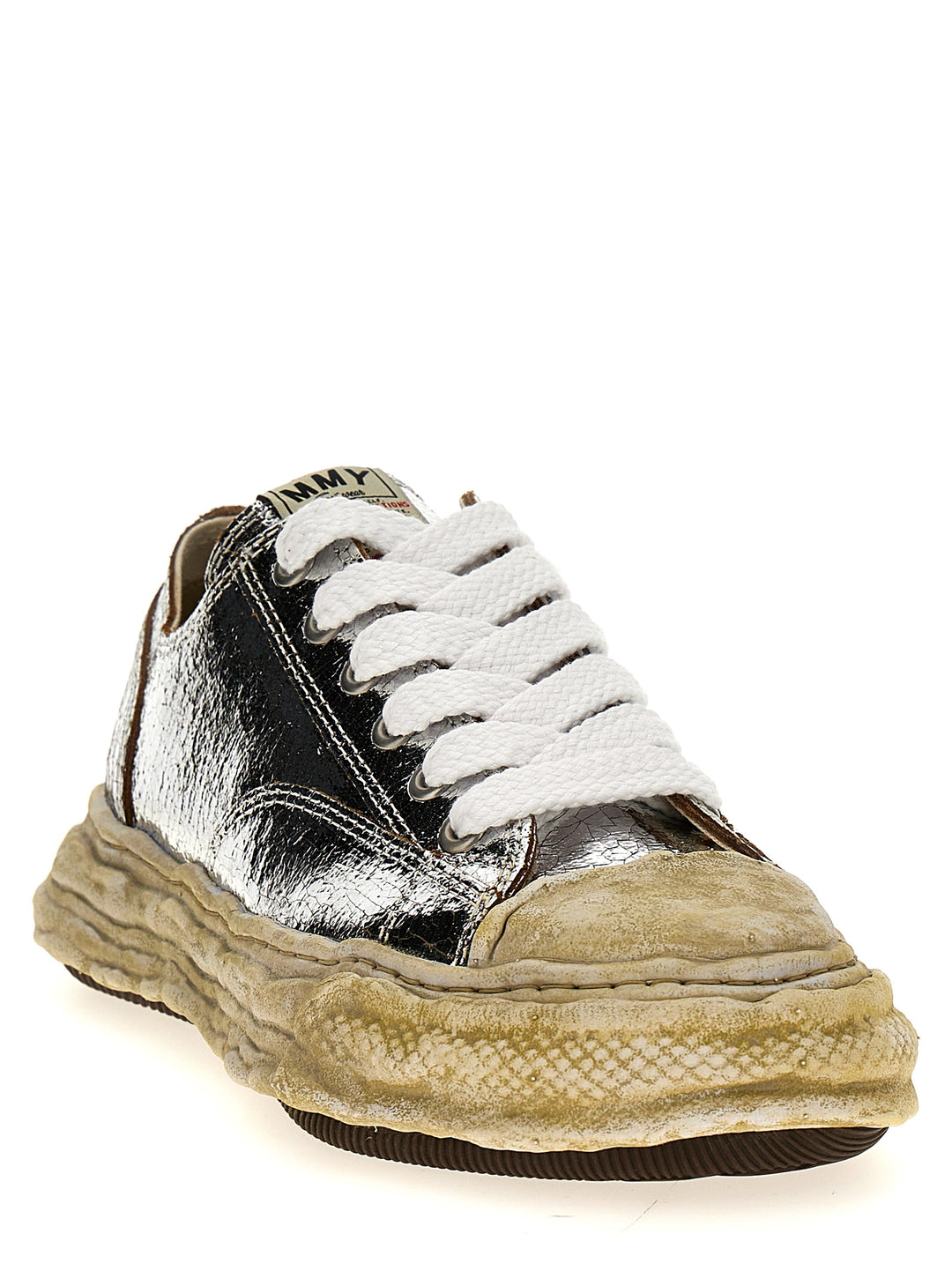 Oversize Low Top Sneakers Silver