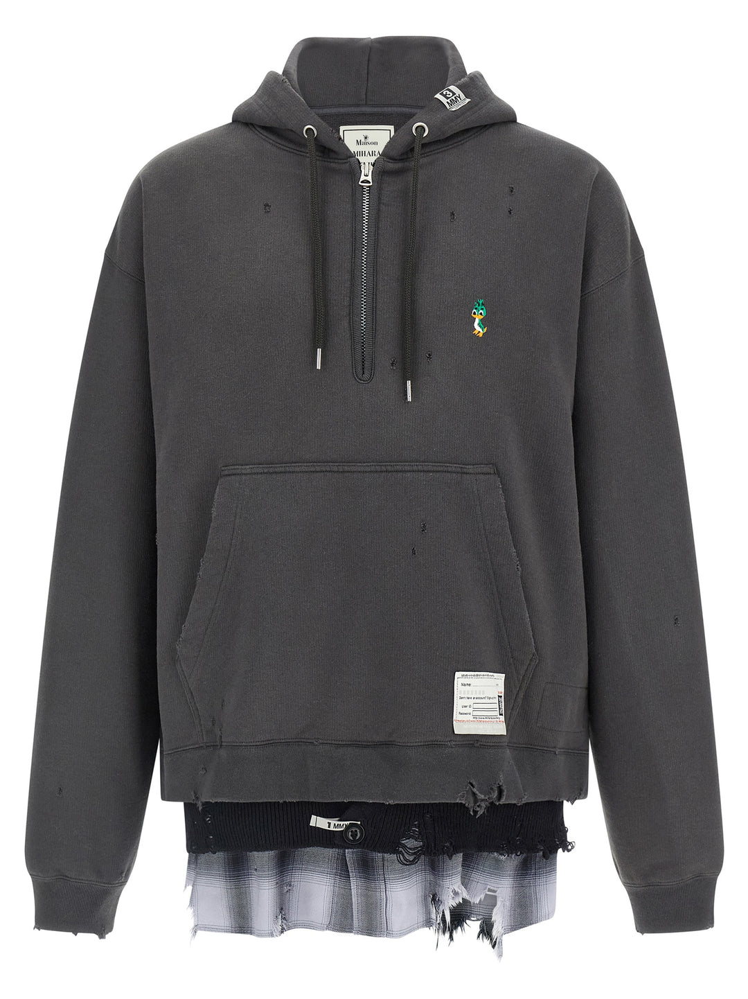 Maison Mihara Yasuhiro Triple Layered Half-Zip Felpe - Grigio | c3df636a7c7470a3afec14c6e256dab424534635
