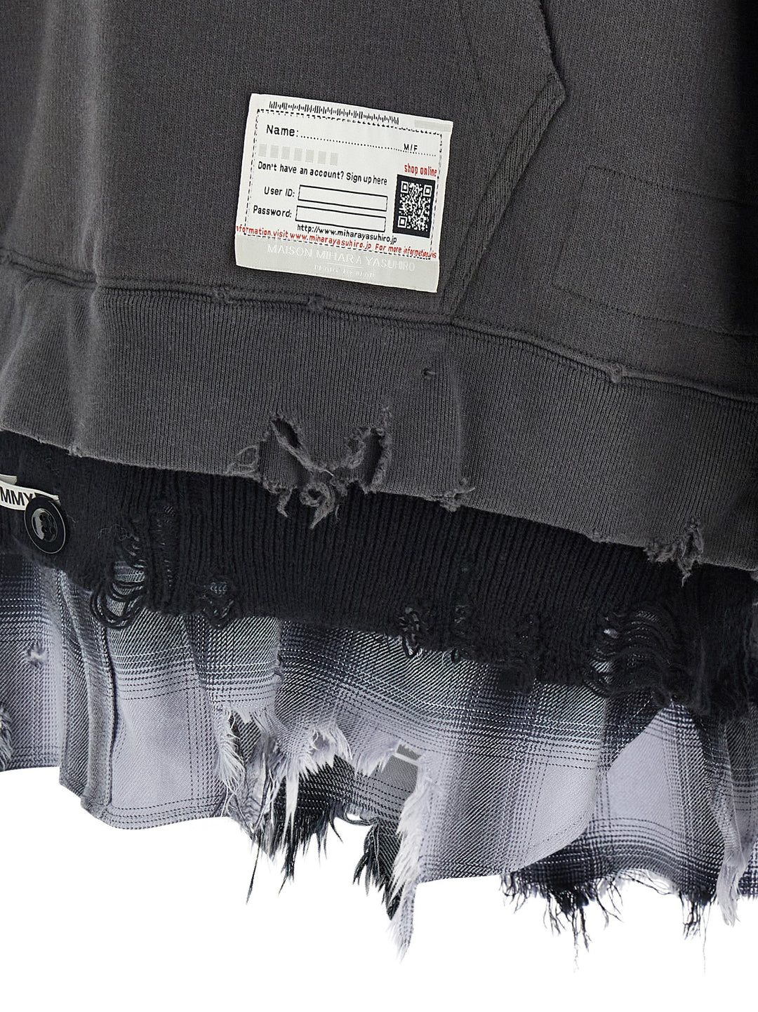 Maison Mihara Yasuhiro Triple Layered Half-Zip Felpe - Grigio | 6a88800ffe0183931aefab4bf5ce9cf60ce6a348