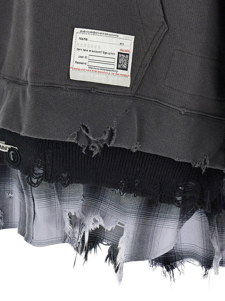 Maison Mihara Yasuhiro Triple Layered Half-Zip Felpe - Grigio | 6a88800ffe0183931aefab4bf5ce9cf60ce6a348