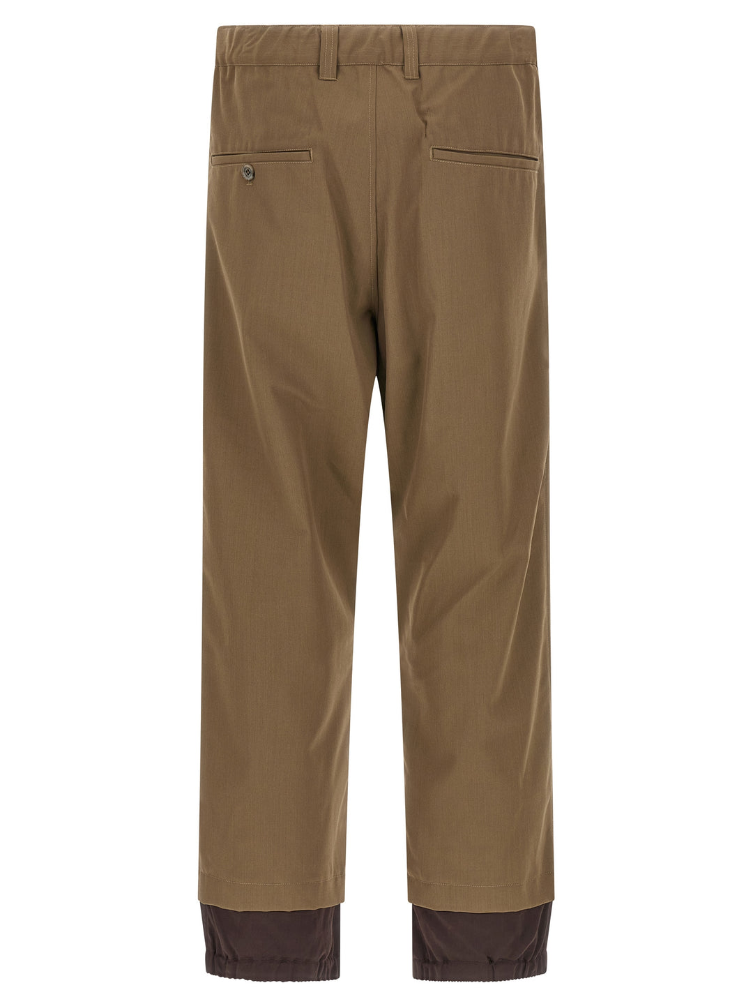 Maison Mihara Yasuhiro Mix Layered Wool Gabardine Pantaloni - Verde | 5b23319969d33ddd00e5029f0bf358493c23f153