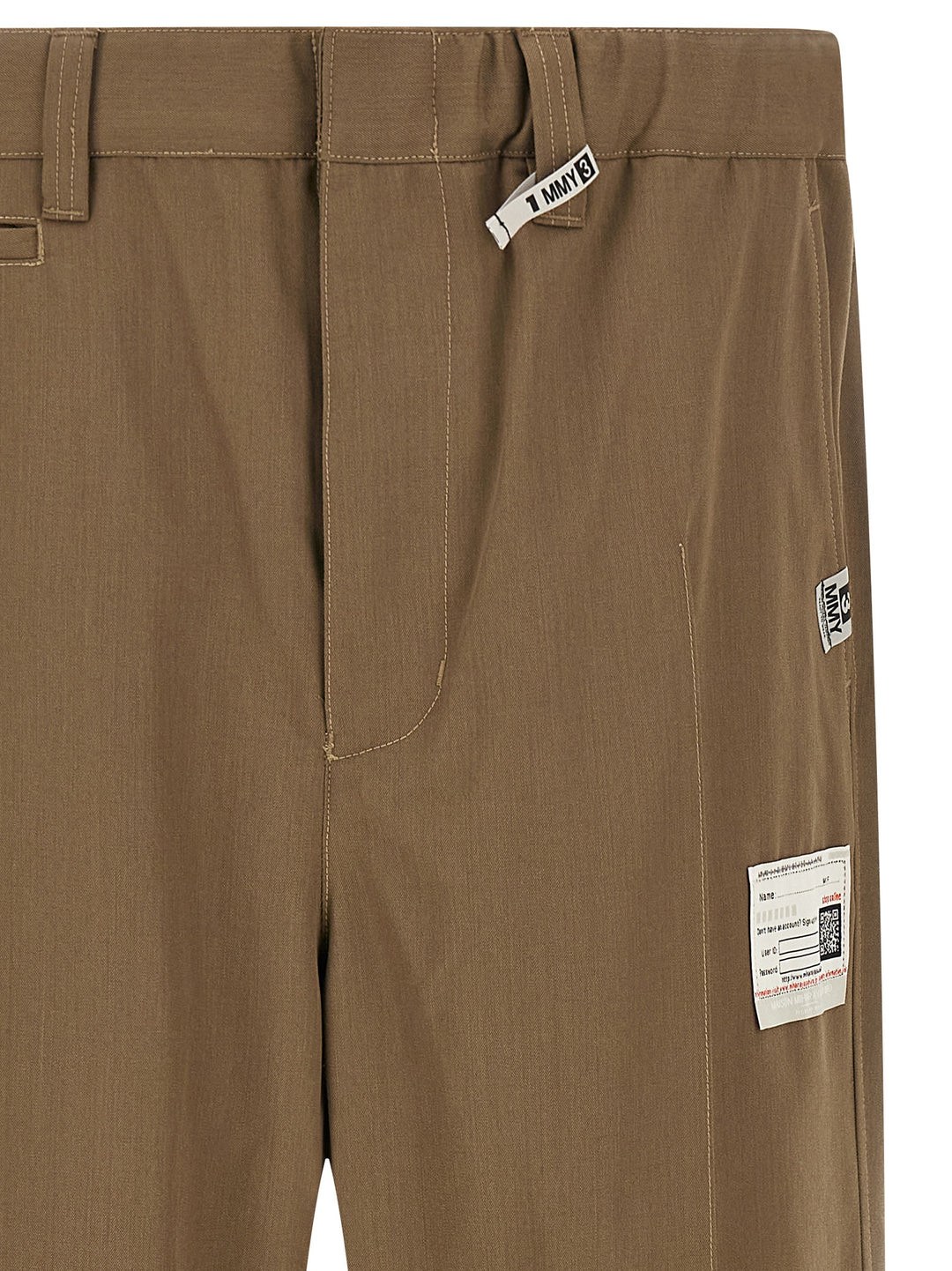 Maison Mihara Yasuhiro Mix Layered Wool Gabardine Pantaloni - Verde | 40b2b0dd8702eb3b777a6675708eeb6f1fe64fb7