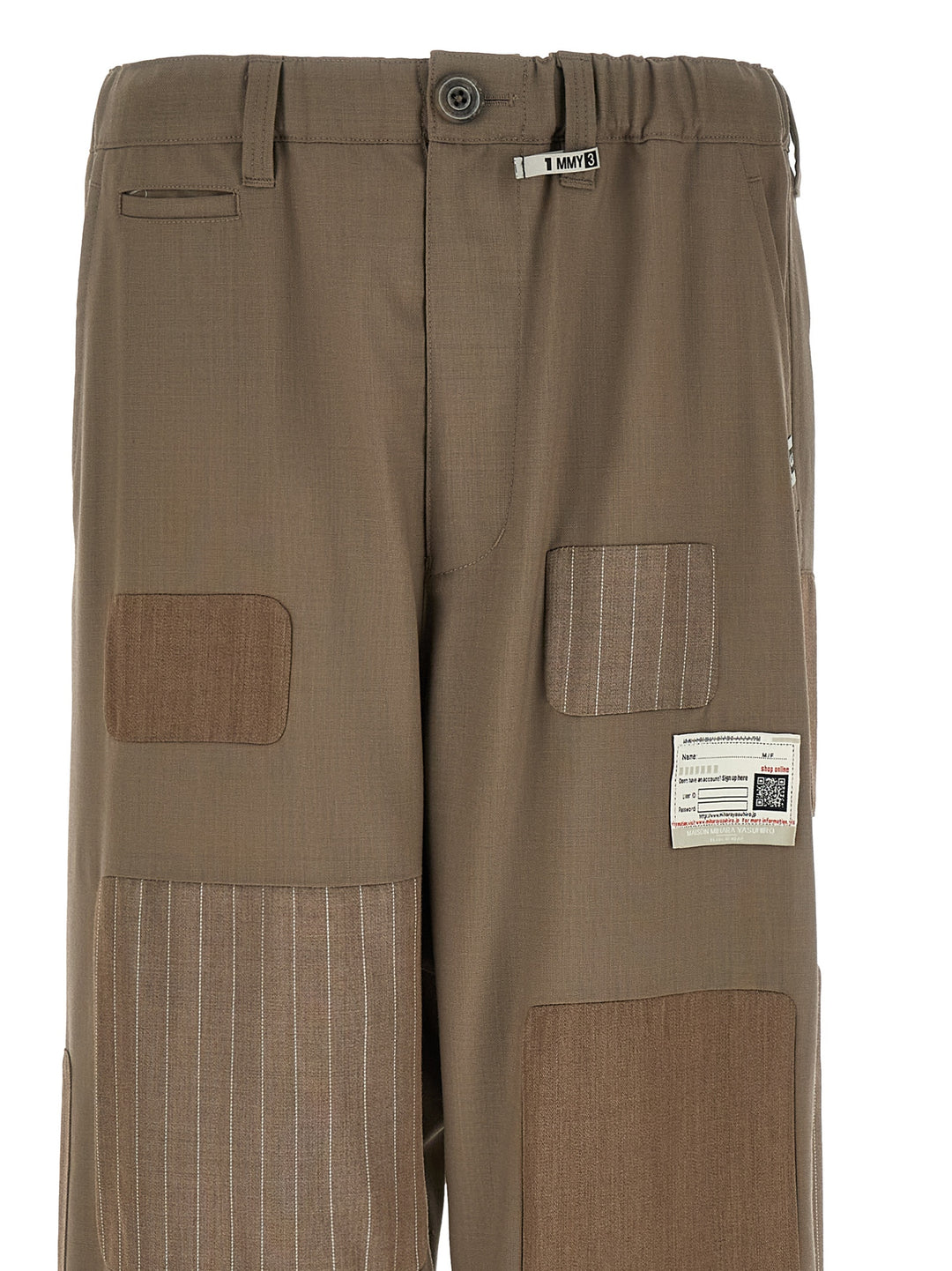 Maison Mihara Yasuhiro Repaired Wool Pantaloni - Beige | bfc0b39287642a6dc93019f9fe5e6d2cee357ede